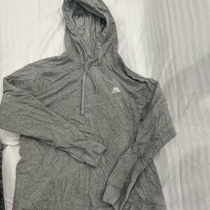 Nike Men's Heather Gray Pullover Hoodie